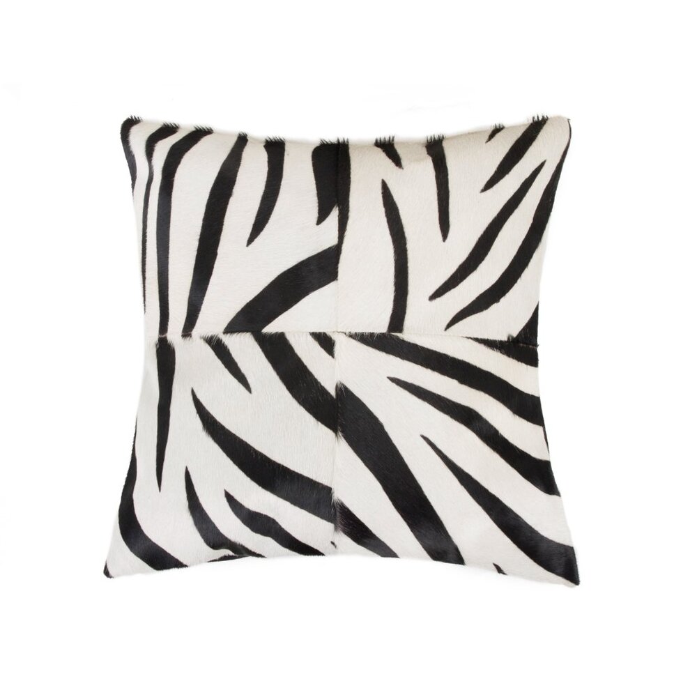 Natural Home Decor Torino Quattro Togo Cowhide Pillow | 1-Piece | 18"x18"